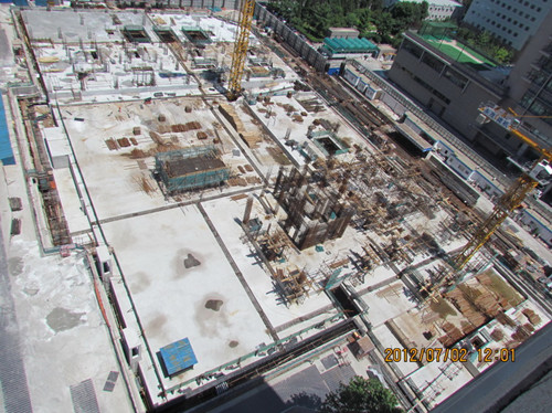 建東工程一期地下室結(jié)構(gòu)提前封頂 