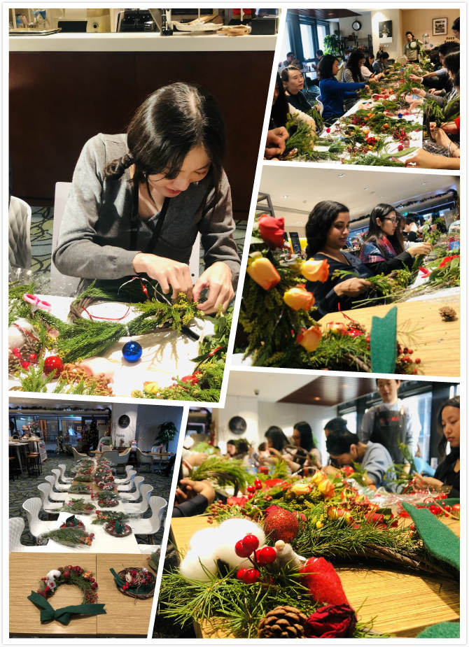 鈴兒響叮當，花環制作忙——亞投行項目部舉辦圣誕花環制作活動